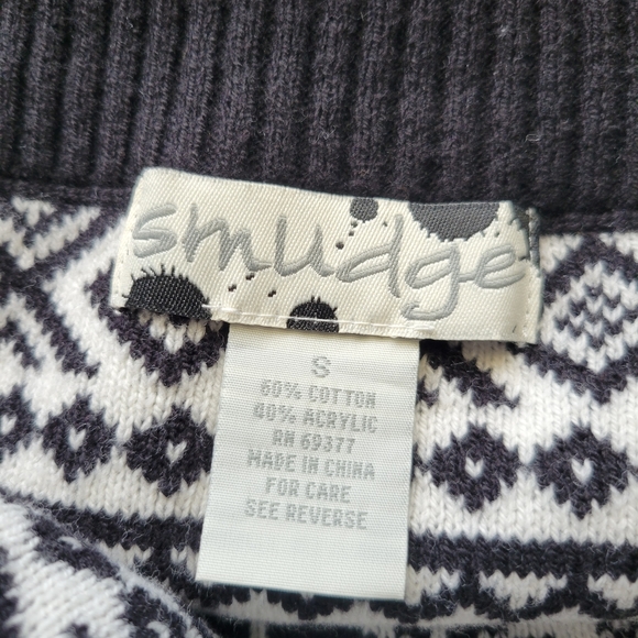 Smudge Black And White Pattern Drawstring Knit Skirt Size Small - Picture 10 of 11